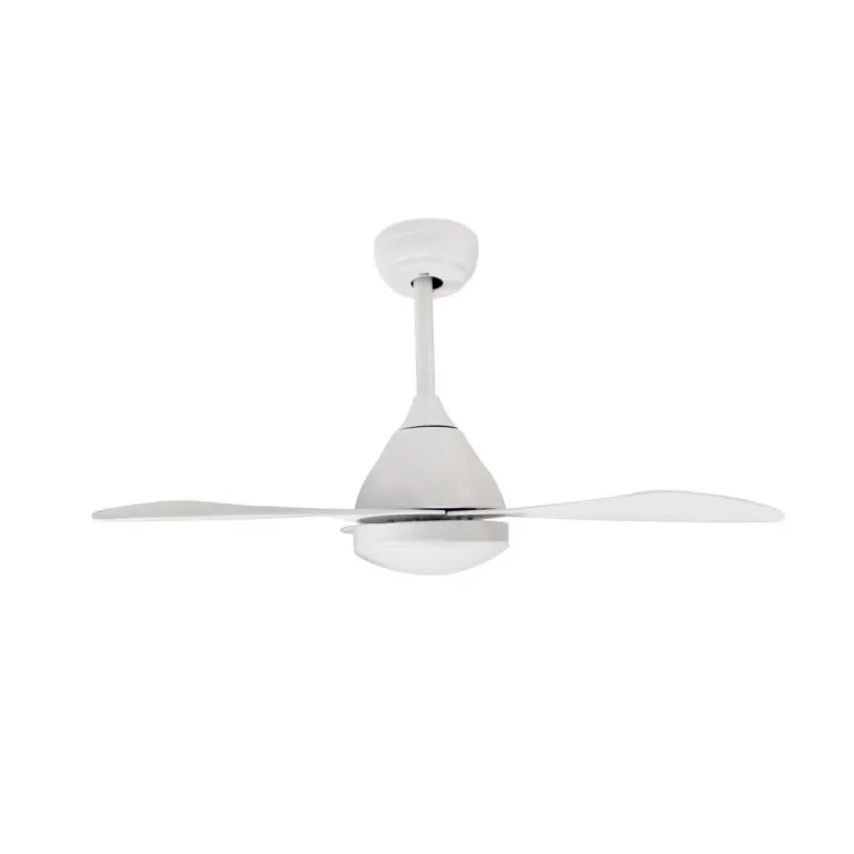 Ventilador de techo Stel Mini blanco LED 20w 3CCT acabado blanco estilo moderno motor DC 92cm Ø