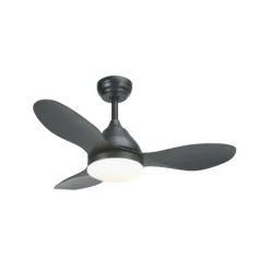 Ventilador de techo Stel Mini negro LED 20w 3CCT acabado negro estilo moderno motor DC 92cm Ø
