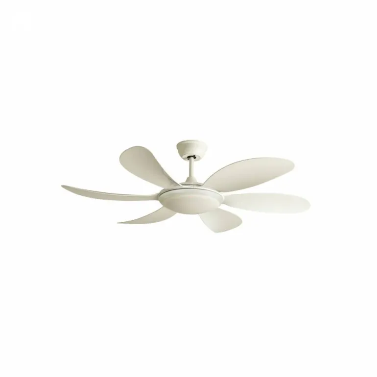 Ventilador de techo Tanik blanco LED 24w 3CCT acabado blanco estilo moderno motor DC 115cm Ø